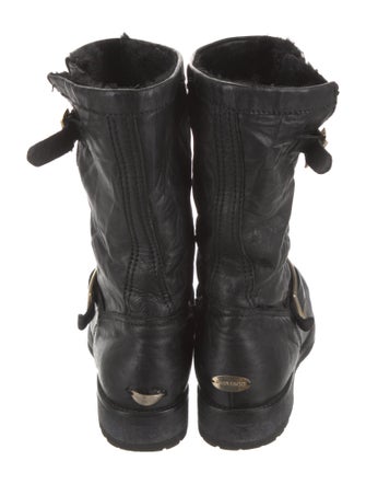 Jimmy Choo Leather Moto Boots