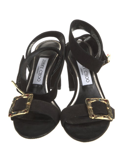 Jimmy Choo Suede Crystal Embellishments Sandals