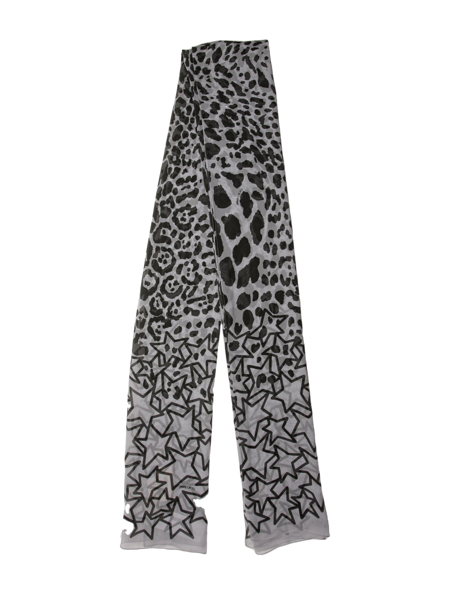 Jimmy Choo Silk Animal Print Scarf w/ Tags
