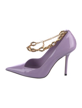 Jimmy Choo Leather Chain-Link Accents Pumps