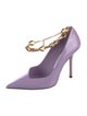 Jimmy Choo Leather Chain-Link Accents Pumps