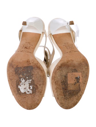 Jimmy Choo Patent Leather T-Strap Sandals