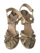 Jimmy Choo Leather Animal Print Sandals