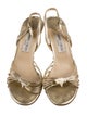 Jimmy Choo Leather Bow Accents Slingback Sandals