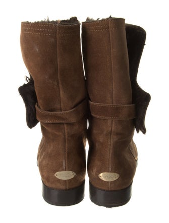 Jimmy Choo Suede Printed Rain Boots