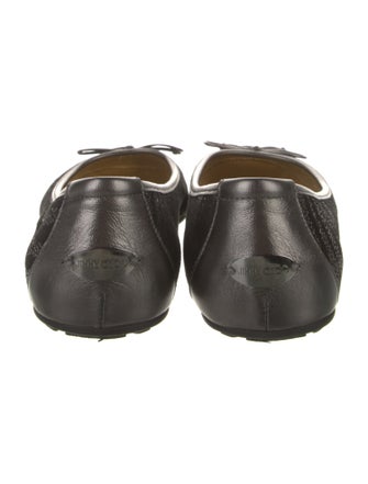 Jimmy Choo Suede Glitter Accents Ballet Flats