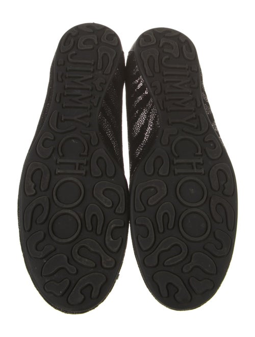 Jimmy Choo Suede Glitter Accents Ballet Flats