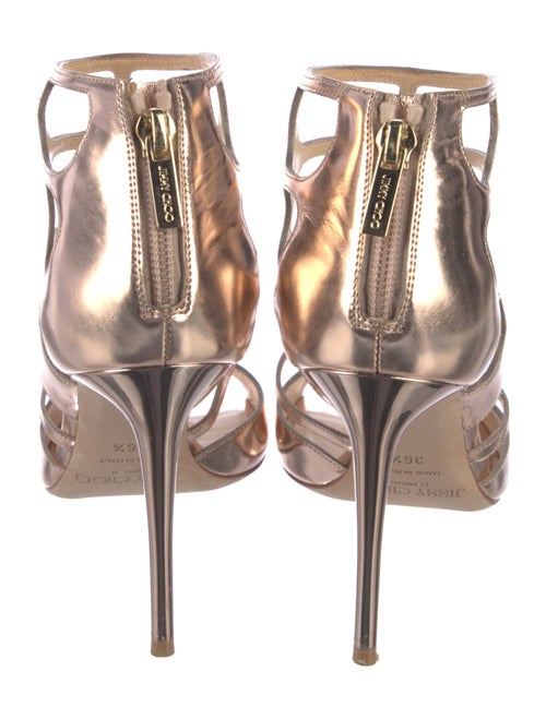 Jimmy Choo Patent Leather Animal Print Gladiator Sandals