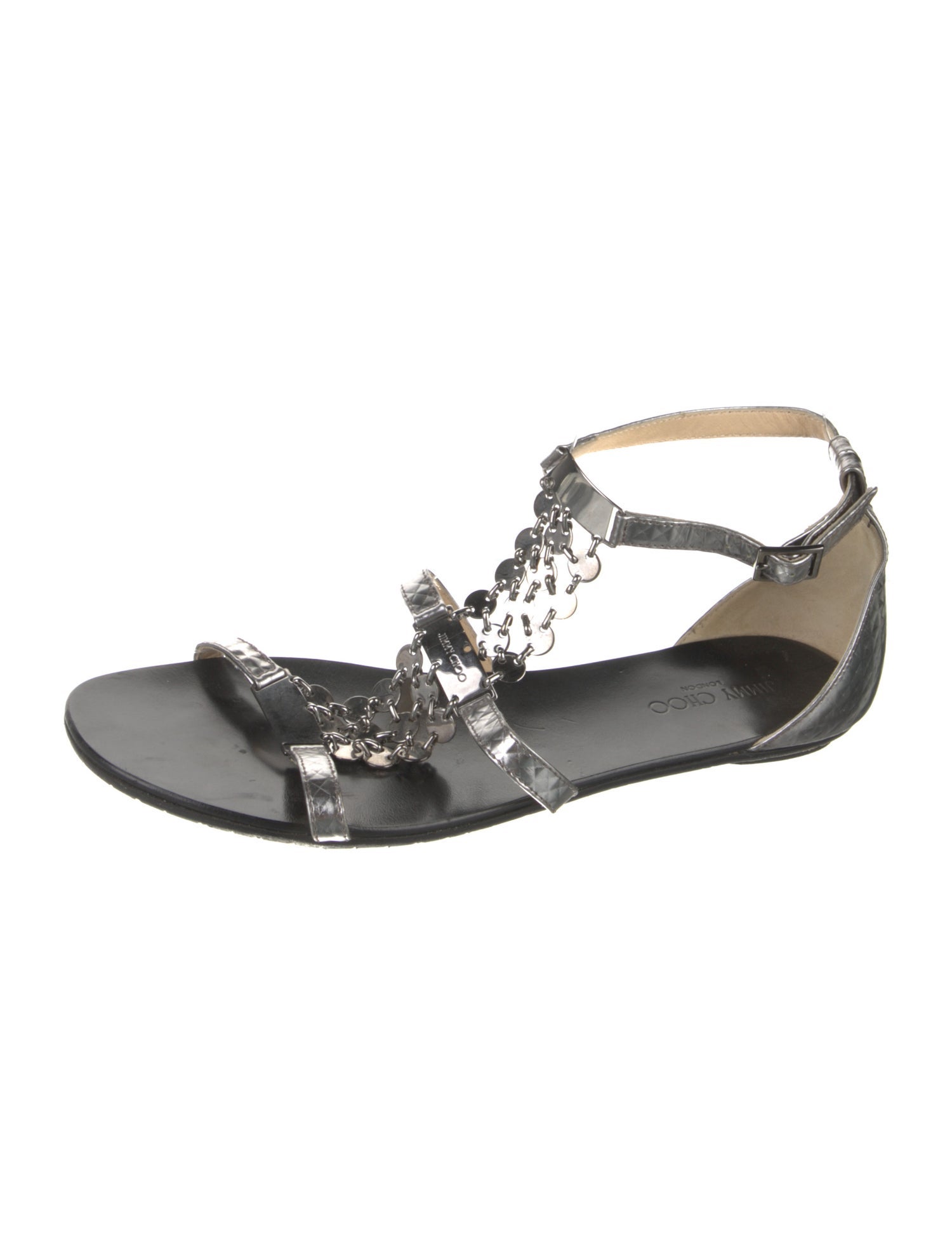 Jimmy Choo Leather T-Strap Sandals