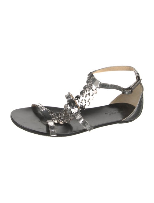 Jimmy Choo Leather T-Strap Sandals