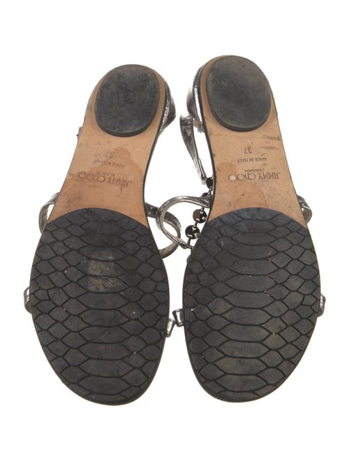 Jimmy Choo Leather T-Strap Sandals