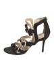 Jimmy Choo Suede Leather Trim Embellishment Gladiator Sandals