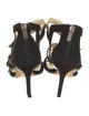 Jimmy Choo Suede Leather Trim Embellishment Gladiator Sandals