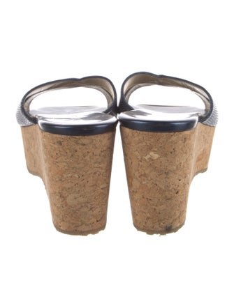 Jimmy Choo Leather Printed Slides