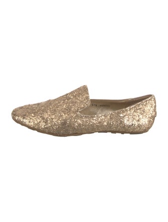 Jimmy Choo Glitter Animal Print Ballet Flats
