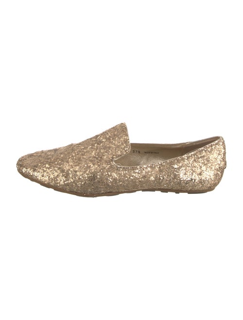 Jimmy Choo Glitter Animal Print Ballet Flats