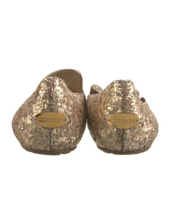 Jimmy Choo Glitter Animal Print Ballet Flats