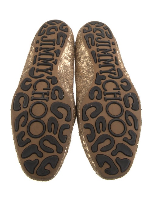 Jimmy Choo Glitter Animal Print Ballet Flats