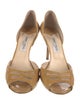 Jimmy Choo Patent Leather Leather Trim Embellishment D'Orsay Pumps