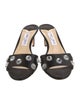 Jimmy Choo Satin Crystal Embellishments Slides