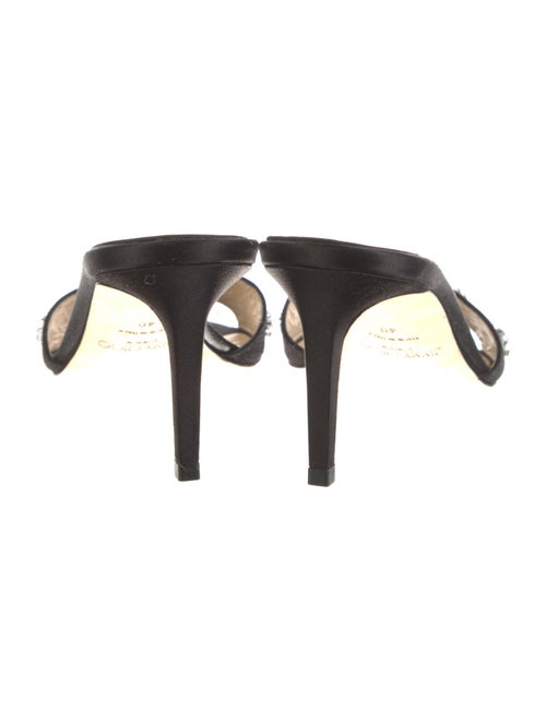Jimmy Choo Satin Crystal Embellishments Slides