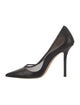 Jimmy Choo Leather Mesh Accents D'Orsay Pumps