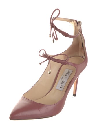 Jimmy Choo Leather T-Strap Pumps