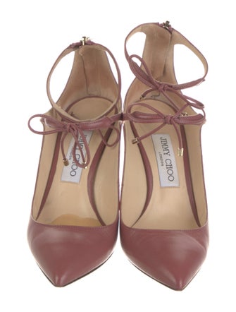 Jimmy Choo Leather T-Strap Pumps
