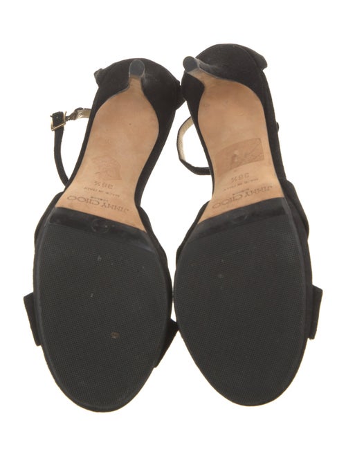 Jimmy Choo Suede Pleated Accents Sandals