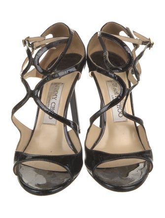 Jimmy Choo Patent Leather Printed Sandals