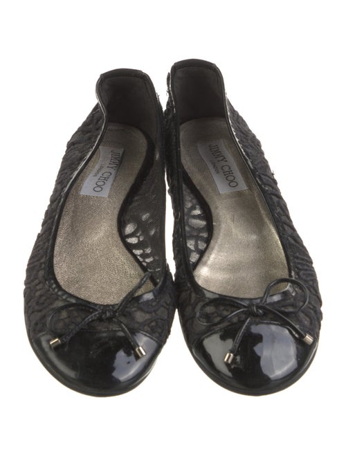 Jimmy Choo Mesh Bow Accents Flats