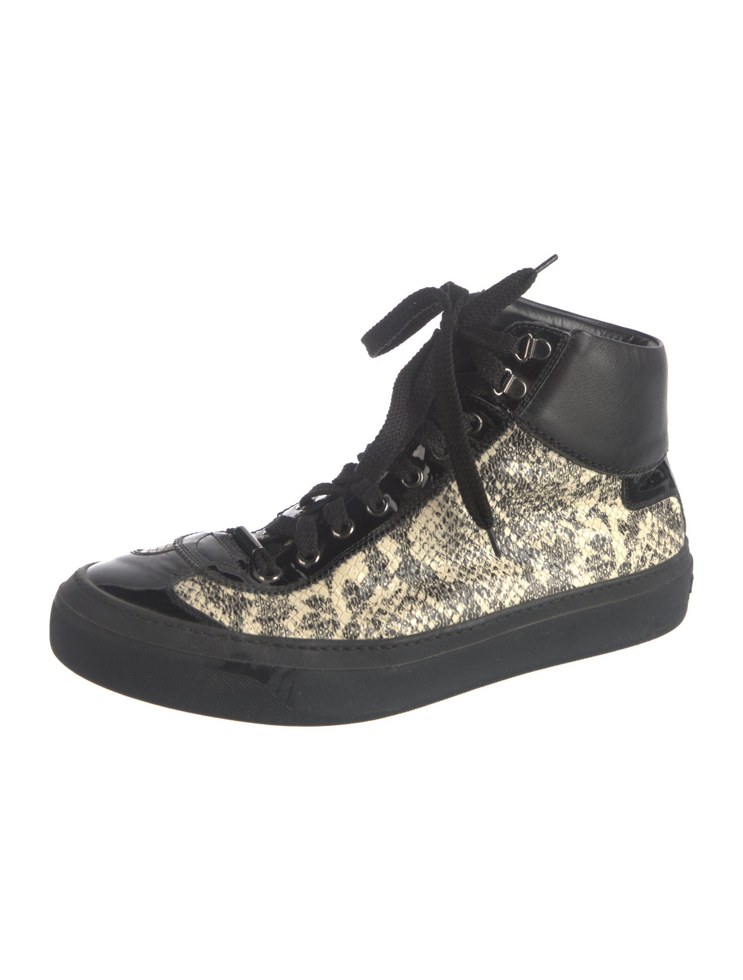 Jimmy Choo Snakeskin Animal Print Sneakers