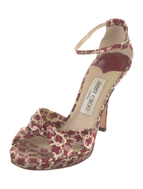 Jimmy Choo Satin Printed Sandals