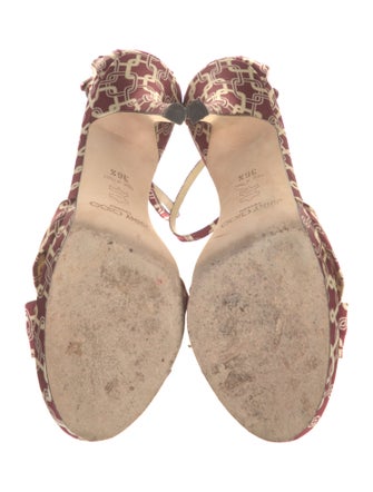 Jimmy Choo Satin Printed Sandals