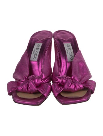 Jimmy Choo Avenue Leather Slides