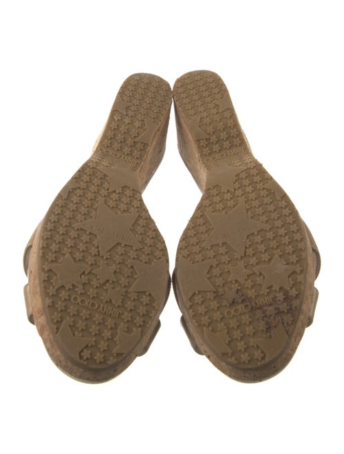 Jimmy Choo Patent Leather Cutout Accent Slides