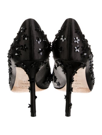 Jimmy Choo Suede Crystal Embellishments Pumps