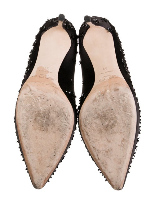 Jimmy Choo Suede Crystal Embellishments Pumps