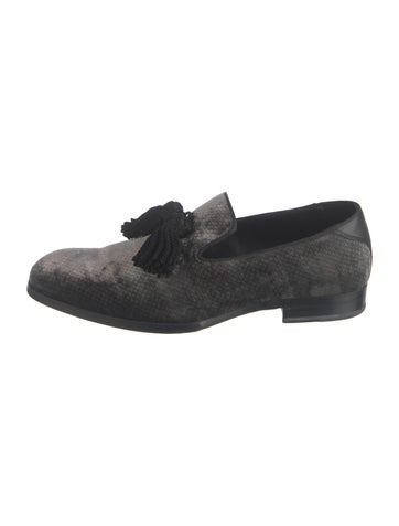 Jimmy Choo Loafers Velvet Animal Print Dress IT 40 | 7