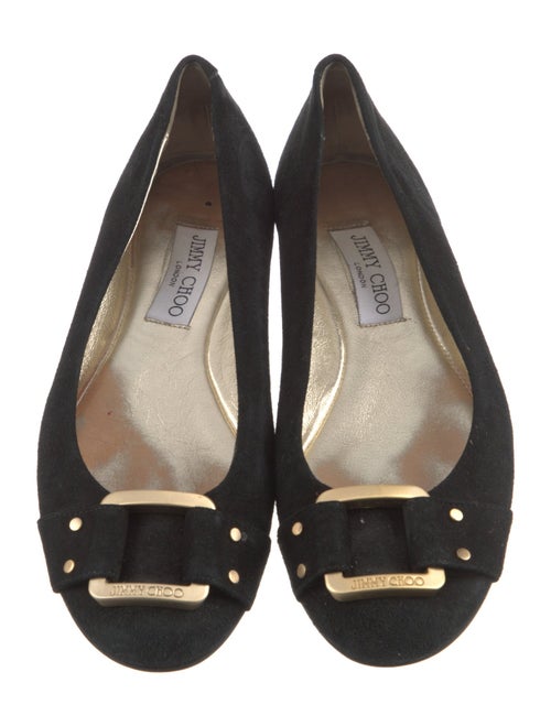 Jimmy Choo Suede Studded Accents Flats