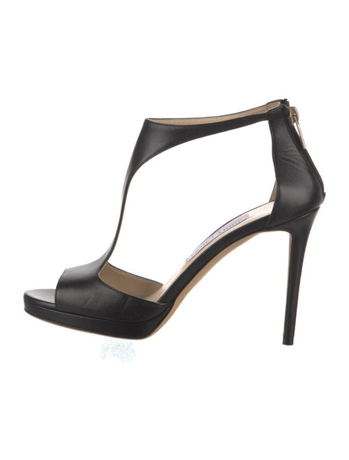 Jimmy Choo Leather T-Strap Sandals