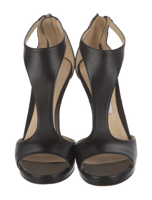 Jimmy Choo Leather T-Strap Sandals