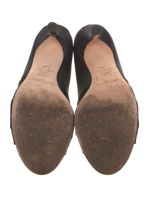 Jimmy Choo Satin Crystal Embellishments Pumps