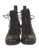 Jimmy Choo Leather Studded Accents Combat Boots