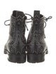 Jimmy Choo Leather Studded Accents Combat Boots