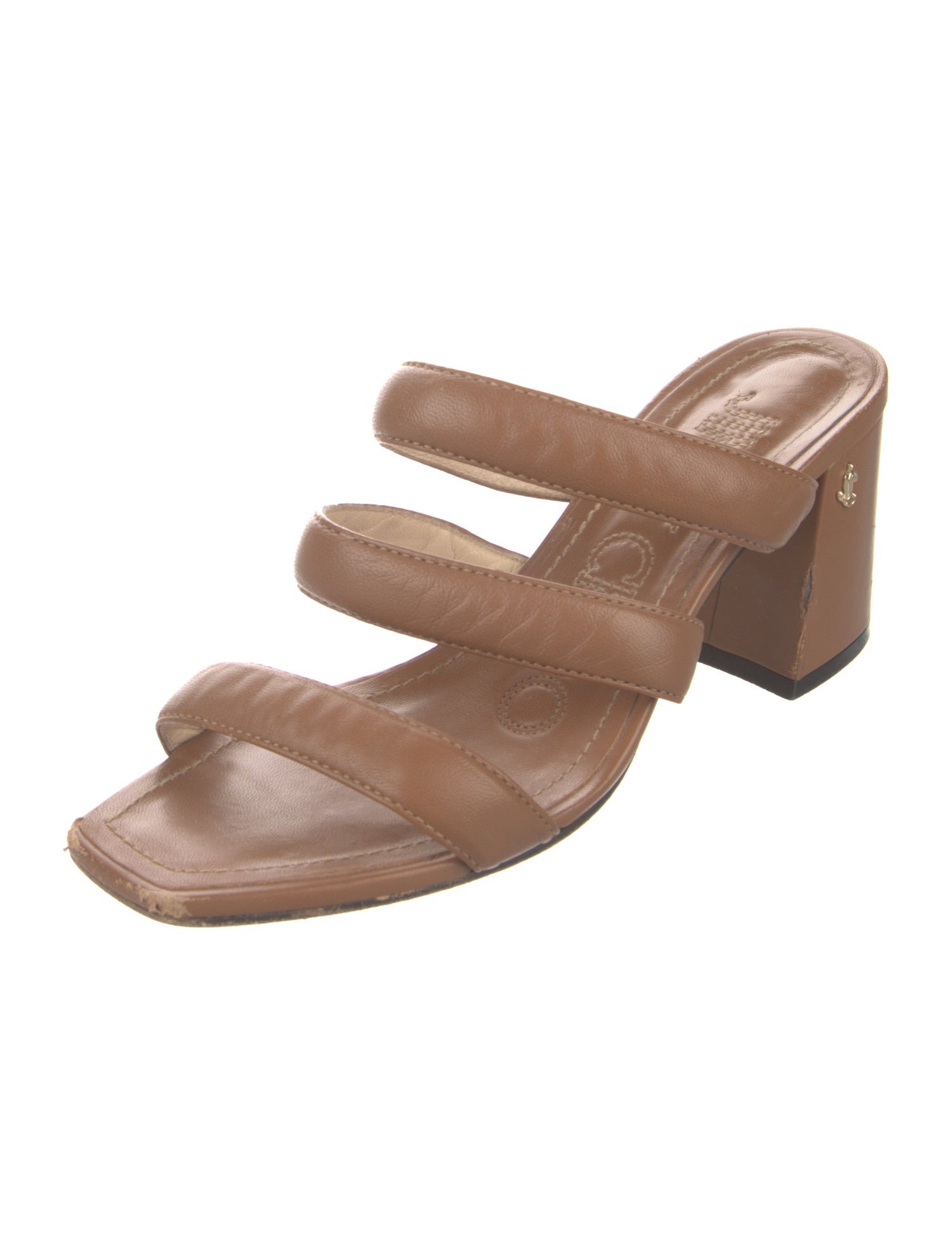 Jimmy Choo Leather Embroidered Accent Slides