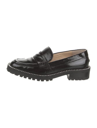 Jimmy Choo Patent Leather Crystal Embellishments Loafers