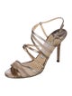 Jimmy Choo Leather Mesh Accents Slingback Sandals