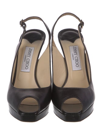 Jimmy Choo Leather Slingback Sandals