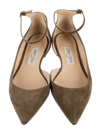 Jimmy Choo Suede D'Orsay Flats